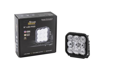 SS5 LED Pod Sport White Driving Single Diode Dynamics
