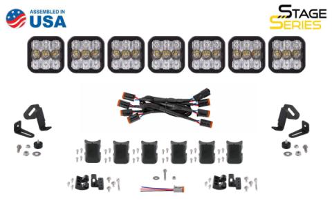 SS5 Sport Universal CrossLink 7-Pod Lightbar Yellow Combo Diode Dynamics