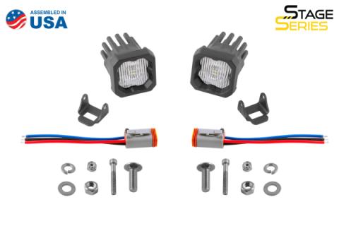 Stage Series C1 LED Pod White SAE Fog Standard ABL Pair Diode Dynamics