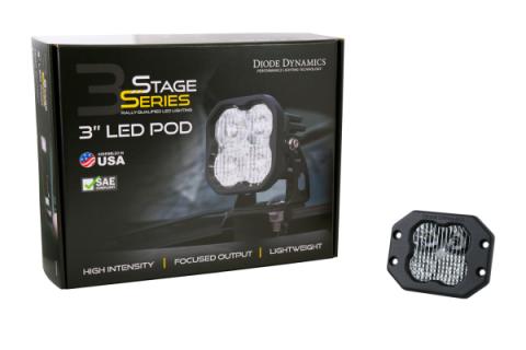 SS3 Pro ABL White SAE Driving Flush Single Diode Dynamics