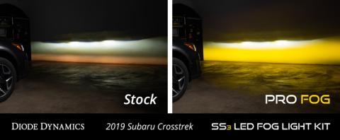 SS3 LED Fog Light Kit for 2016-2021 Subaru Crosstrek White SAE Fog Sport w/ Backlight Diode Dynamics