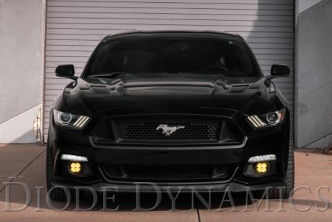 SS3 LED Fog Light Kit for 2015-2017 Ford Mustang Yellow SAE Fog Max w/ Backlight Diode Dynamics