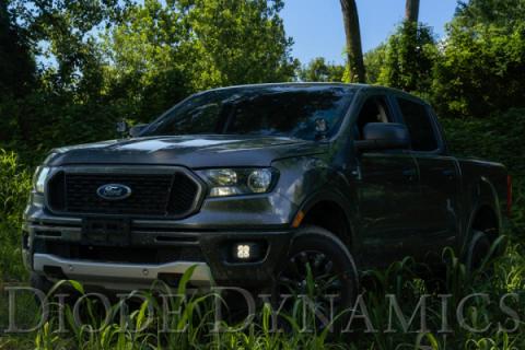 SS3 LED Fog Light Kit for 2019-2021 Ford Ranger White SAE Fog Sport w/ Backlight Diode Dynamics