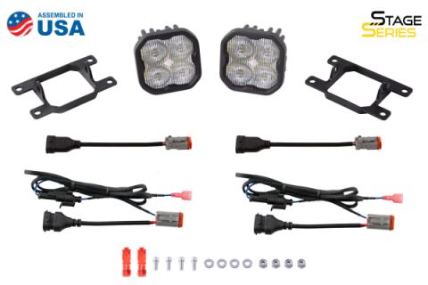 SS3 LED Fog Light Kit for 2009-2014 Ford Focus White SAE Fog Pro w/ Backlight Diode Dynamics