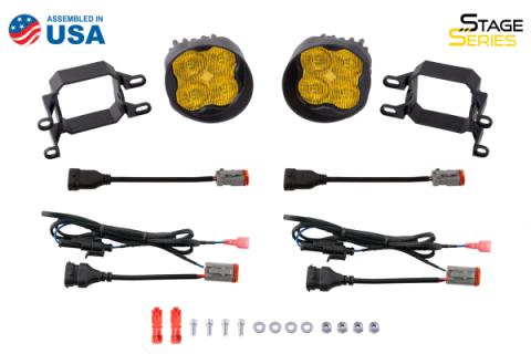 SS3 LED Fog Light Kit for 2012-2016 Toyota Prius C White SAE Fog Max w/ Backlight Diode Dynamics