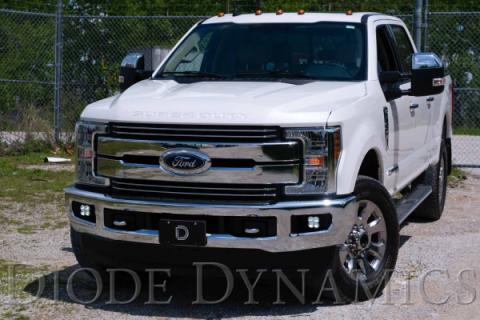 SS3 LED Fog Light Kit for 2017-2021 Ford Super Duty White SAE Fog Sport w/ Backlight Diode Dynamics