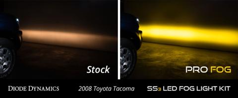 SS3 LED Fog Light Kit for 2005-2011 Toyota Tacoma White SAE Fog Max w/ Backlight Diode Dynamics