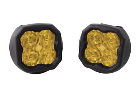 SS3 LED Fog Light Kit for 2007-2012 GMC Acadia Yellow SAE Fog Pro w/ Backlight Diode Dynamics
