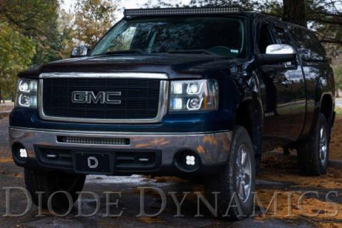 SS3 LED Fog Light Kit for 2007-2013 GMC Sierra 1500 White SAE Fog Sport w/ Backlight Diode Dynamics