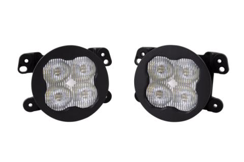 SS3 LED Fog Light Kit for 2011-2013 Jeep Grand Cherokee White SAE Fog Pro w/ Backlight Type M Bracket Kit Diode Dynamics