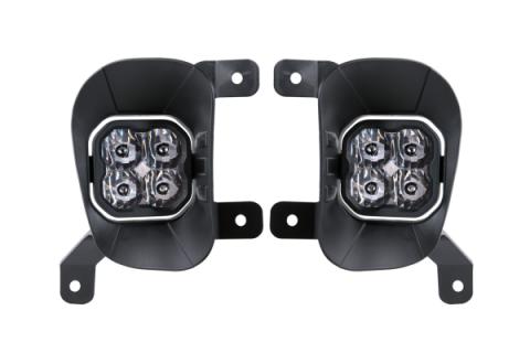 SS3 LED Fog Light Kit for 2013-2018 Ram 1500 White SAE Fog Sport w/ Backlight Diode Dynamics