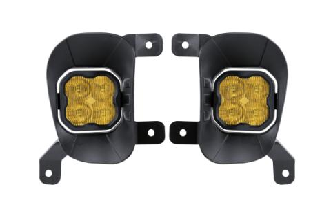 SS3 LED Fog Light Kit for 2013-2018 Ram 1500 Yellow SAE Fog Sport w/ Backlight Diode Dynamics