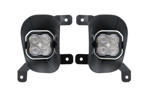 SS3 LED Fog Light Kit for 2013-2018 Ram 1500 White SAE Fog Pro w/ Backlight Diode Dynamics