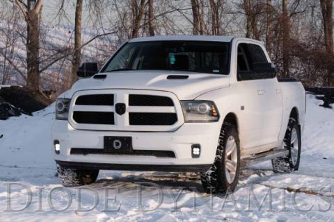 SS3 LED Fog Light Kit for 2013-2018 Ram 1500 Yellow SAE Fog Pro w/ Backlight Diode Dynamics