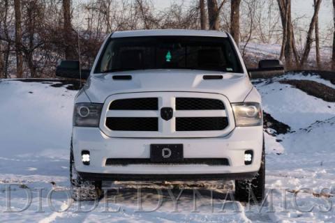 SS3 LED Fog Light Kit for 2013-2018 Ram 1500 Yellow SAE Fog Pro w/ Backlight Diode Dynamics