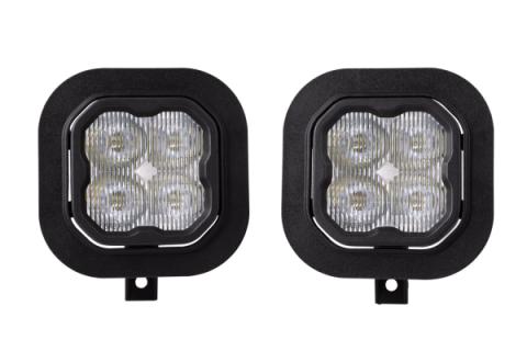 SS3 LED Fog Light Kit for 2011-2016 Ford Super Duty F-250/F-350 White SAE Fog Pro w/ Backlight Diode Dynamics