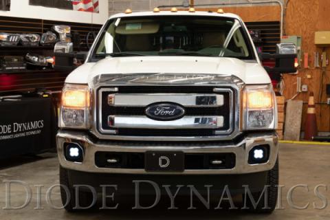 SS3 LED Fog Light Kit for 2011-2016 Ford Super Duty F-250/F-350 White SAE Fog Pro w/ Backlight Diode Dynamics