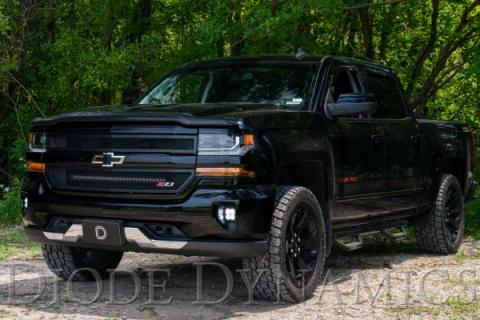 SS3 LED Fog Light Kit for 2016-2018 Chevrolet Silverado 1500 White SAE Fog Sport w/ Backlight Diode Dynamics