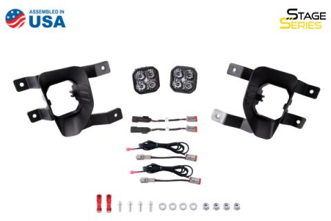SS3 LED Fog Light Kit for 2019 Chevrolet Silverado 1500 LD White SAE Fog Sport w/ Backlight Diode Dynamics