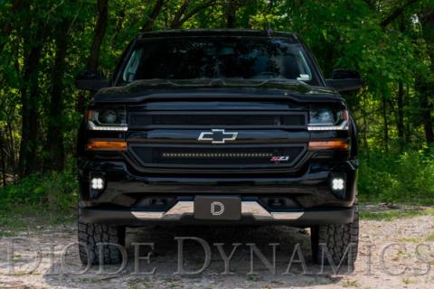 SS3 LED Fog Light Kit for 2016-2018 Chevrolet Silverado 1500 Yellow SAE Fog Sport w/ Backlight Diode Dynamics