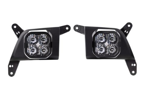SS3 LED Fog Light Kit for 2019-2021 Chevrolet Silverado 1500 White SAE Fog Sport w/ Backlight Diode Dynamics