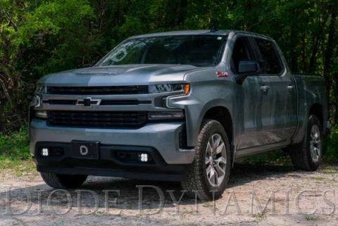 SS3 LED Fog Light Kit for 2019-2021 Chevrolet Silverado 1500 White SAE Fog Sport w/ Backlight Diode Dynamics