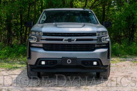 SS3 LED Fog Light Kit for 2019-2021 Chevrolet Silverado 1500 Yellow SAE Fog Pro w/ Backlight Diode Dynamics