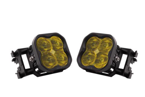 SS3 LED Fog Light Kit for 2011-2014 Subaru WRX/STi Yellow SAE Fog Sport w/ Backlight Diode Dynamics