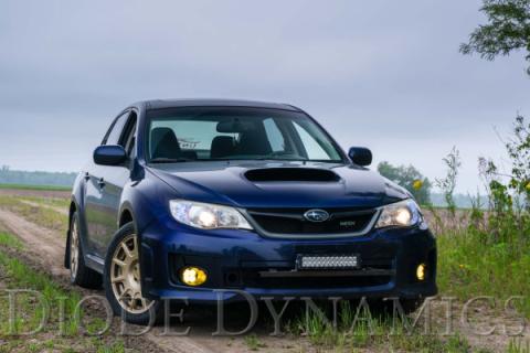 SS3 LED Fog Light Kit for 2011-2014 Subaru WRX/STi Yellow SAE Fog Sport w/ Backlight Diode Dynamics