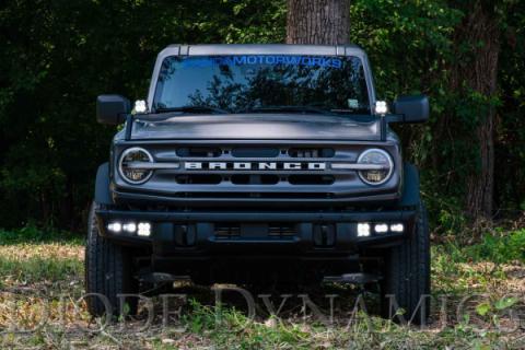 Stage Series Fog Pocket Kit for 21-Up Ford Bronco, White Max Diode Dynamics