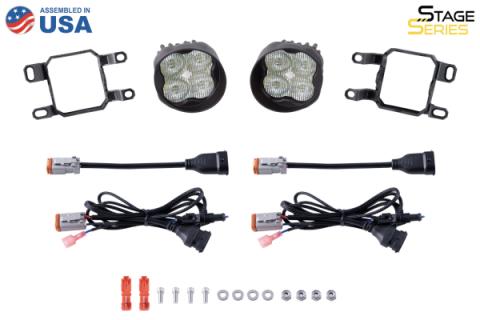 SS3 LED Fog Light Kit for 2011-2013 Lexus IS250, White SAE Fog Sport with Backlight