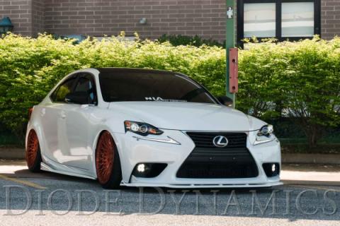 SS3 LED Fog Light Kit for 2012-2014 Lexus IS250C A/T Convertible, Yellow SAE Fog Sport with Backlight