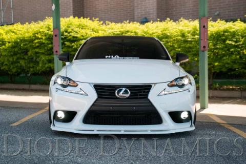 SS3 LED Fog Light Kit for 2012-2014 Lexus IS250C A/T Convertible, Yellow SAE Fog Sport with Backlight
