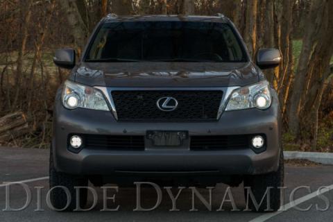 SS3 LED Fog Light Kit for 2010-2013 Lexus GX460, Yellow SAE Fog Pro with Backlight Diode Dynamics