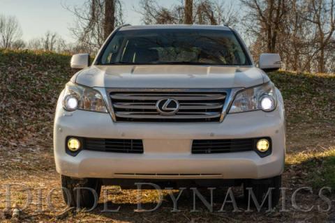 SS3 LED Fog Light Kit for 2010-2013 Lexus GX460, Yellow SAE Fog Max with Backlight Diode Dynamics