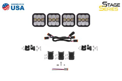 SS5 Pro Universal CrossLink 4-Pod Lightbar White Combo Diode Dynamics