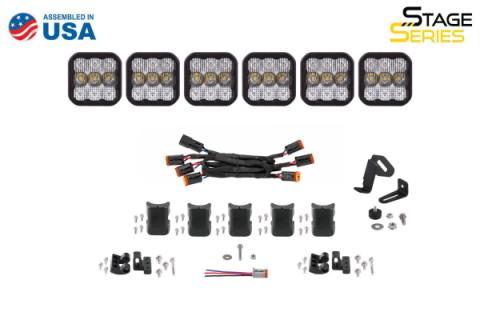 SS5 Pro Universal CrossLink 6-Pod Lightbar White Combo Diode Dynamics