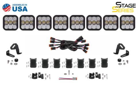 SS5 Pro Universal CrossLink 8-Pod Lightbar Yellow Combo Diode Dynamics