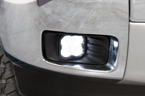 SS3 LED Fog Light Kit for 2007-2015 Chevrolet Silverado, Yellow SAE Fog Sport with Backlight Diode Dynamics