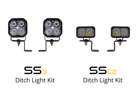 Stage Series Backlit Ditch Light Kit for 2021-2022 Ford F-150, SSC2 Pro Yellow Combo Diode Dynamics