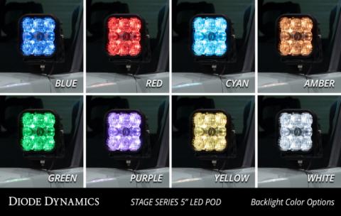 Stage Series Ditch Light Kit for 2022 Toyota Tundra C2 Sport Diode Dymanics Yellow Combo Diode Dymanics