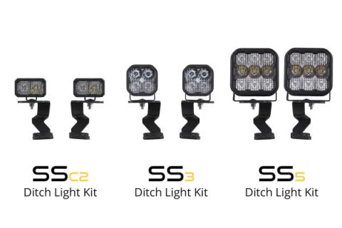 Stage Series Ditch Light Kit for 2022 Toyota Tundra C2 Sport Diode Dymanics Yellow Combo Diode Dymanics