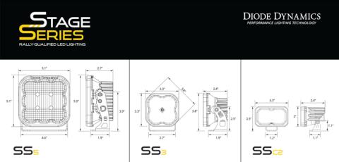 Stage Series Ditch Light Bracket Kit for 2017-2022 Ford Super Duty Diode Dynamics
