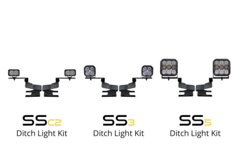 Stage Series Ditch Light Kit for 2017-2022 Ford Super Duty, C2 Pro White Combo Diode Dynamics
