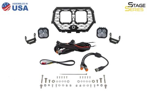 Stage Series LED Grille Kit for 2014-2018 Polaris RZR XP, Pro Yellow Combo Diode Dynamics
