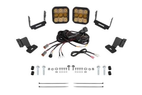 Stage Series A-Pillar Pod Kit for 2019-2024 Honda Talon, Yellow (3000K) SS5 Pro Pro Yellow Combo