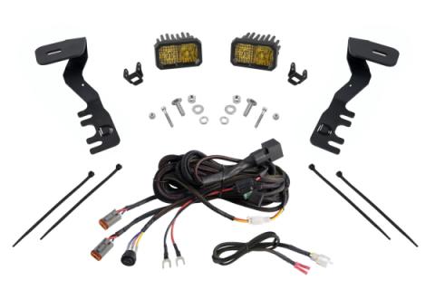 Stage Series 2 Inch LED Ditch Light Kit for 2024-Present Toyota Tacoma, Sport Yellow Combo Diode Dynamics