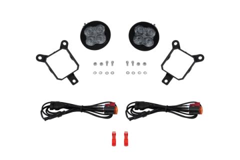 SS3 SAE/DOT Type Y Fog Light Kit Cool White (6000K) Max (38.5 watts) White SAE Fog Diode Dynamics