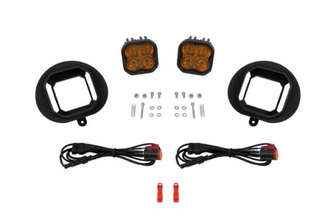 SS3 SAE/DOT Type DR Fog Light Kit Yellow (3000K) Max (38.5 watts) Yellow SAE Fog Diode Dynamics