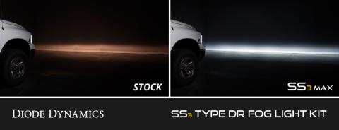 SS3 SAE/DOT Type DR Fog Light Kit Yellow (3000K) Max (38.5 watts) Yellow SAE Fog Diode Dynamics